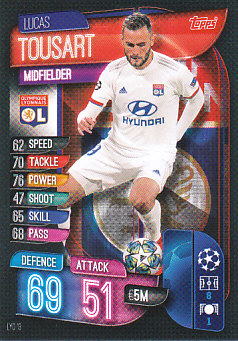 Lucas Tousart Olympique Lyonnais 2019/20 Topps Match Attax CL #LYO13